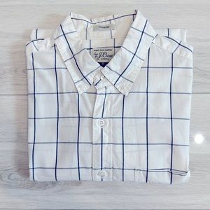J. Crew Classic Fit Button Up Grid Pattern